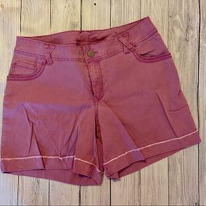 Lane Bryant Purple Denim Shorts Size 16